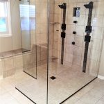 Glass Shower Stall - No Door Radius - Top Panel